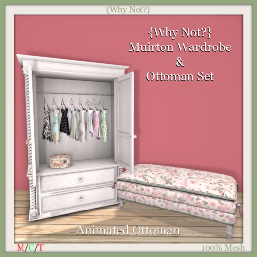{Why Not?} Muirton Wardrobe & Ottoman Set-Boxed