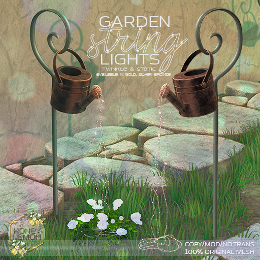 .[Honey Lemon]. Garden String Lights - Bronze