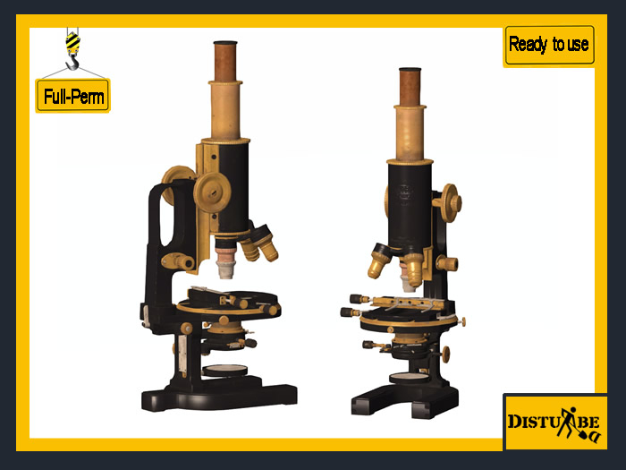 Second Microscope Second Life Marketplace - ::DisturbeD:: Antique Microscope - FULL PERM MESH