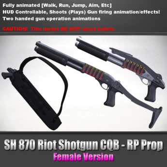 Second Life Marketplace - SH RP Prop Gun - 870 Riot Shotgun CQB (Female ...
