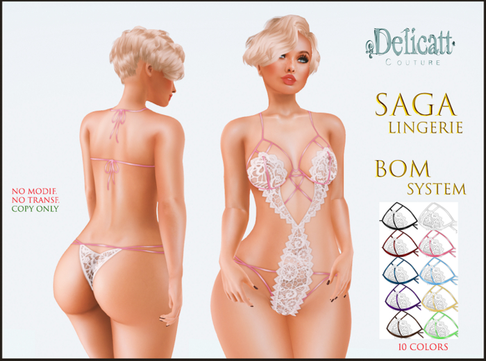 Delicatt Couture - Saga Lingerie - BOM SYSTEM update 2022#may#06