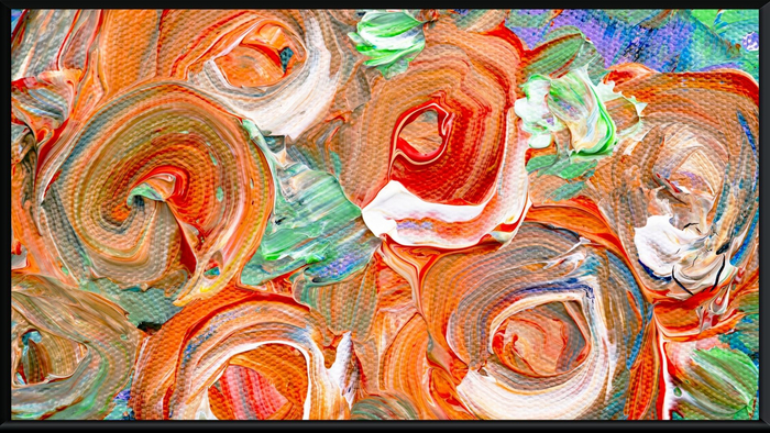 PM ART Orange Abstract Painting