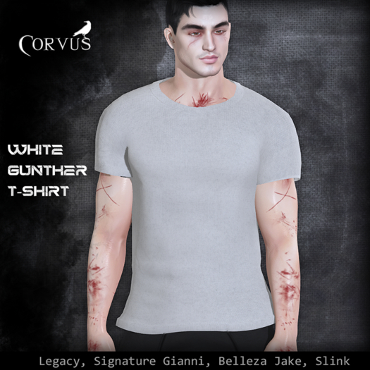 Corvus : White Gunther T-Shirt