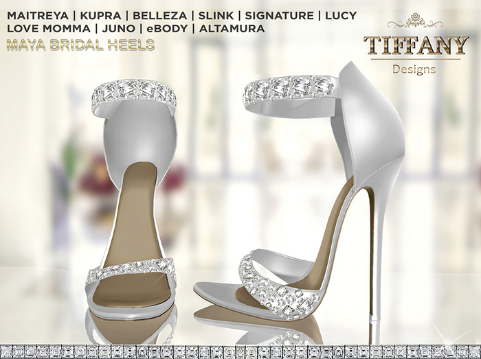 ::TD:: Maya Bridal Heels ~ White + Lara X
