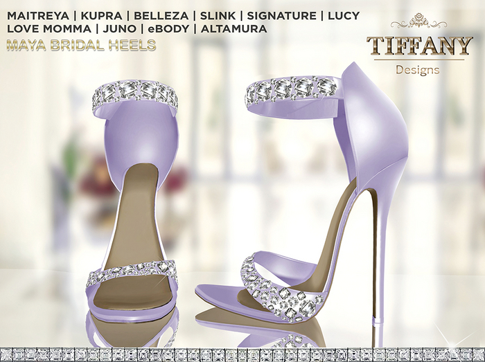 ::TD:: Maya Bridal Heels ~ Purple + Lara X