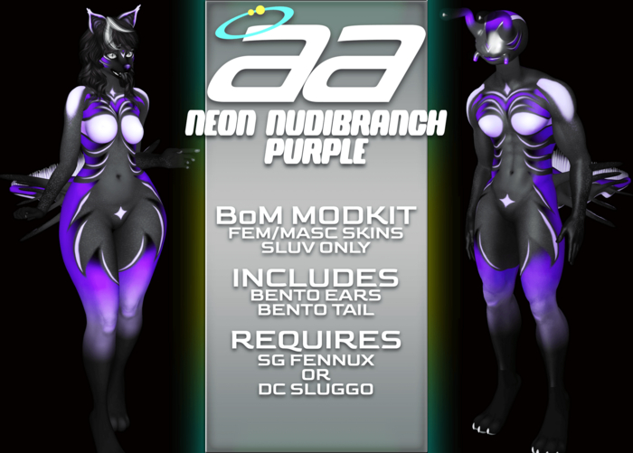 { aa } Neon Nudibranch (Purple) - BoM Modkit