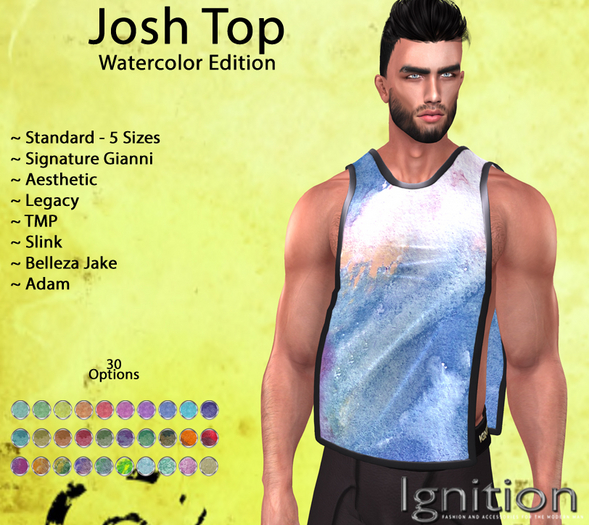 Ignition Josh Top Watercolor
