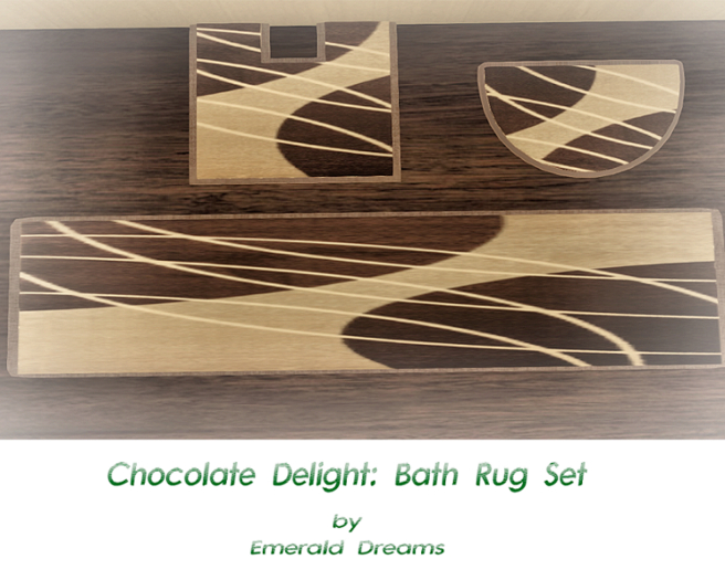 .:Emerald Dreams:.Chocolate Delight: Bathroom Rug Set