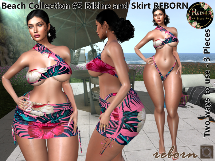 .::ROSE::.Beach Collection #5 Bikine and Skirt REBORN {Add Me}