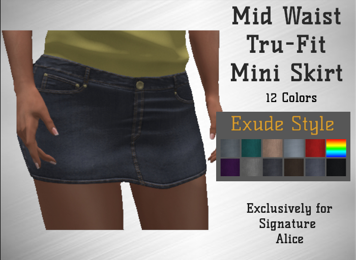 !! Exude Style !! Mid Waist Tru-Fit Mini Skirt for Signature Alice
