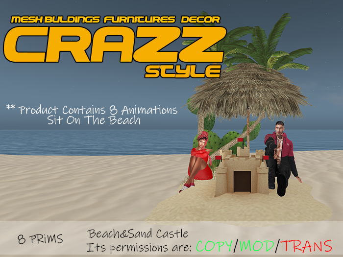 :::CR'S::: - Beach&Sand Castle 8 Prims