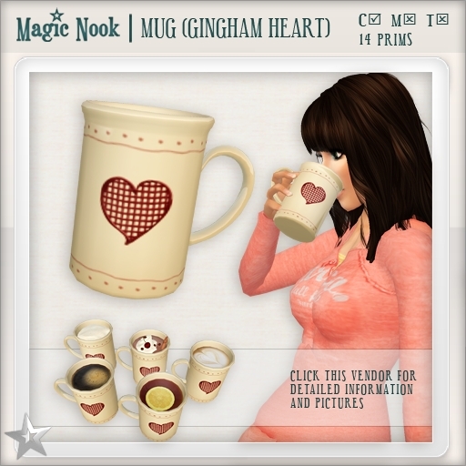 [MAGIC NOOK] Mug (Gingham Heart)