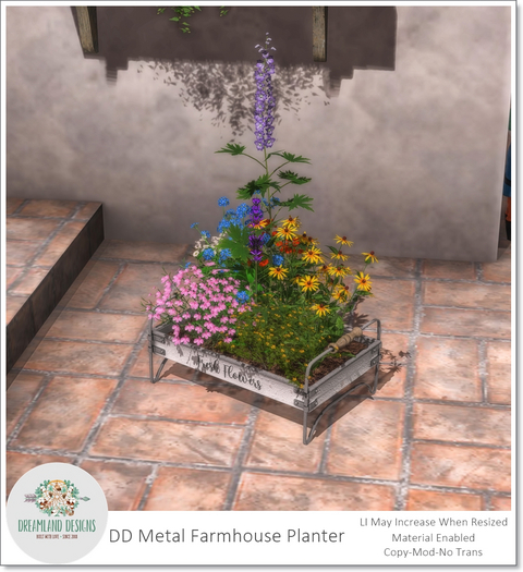 DD Metal Farmhouse Planter/ADD