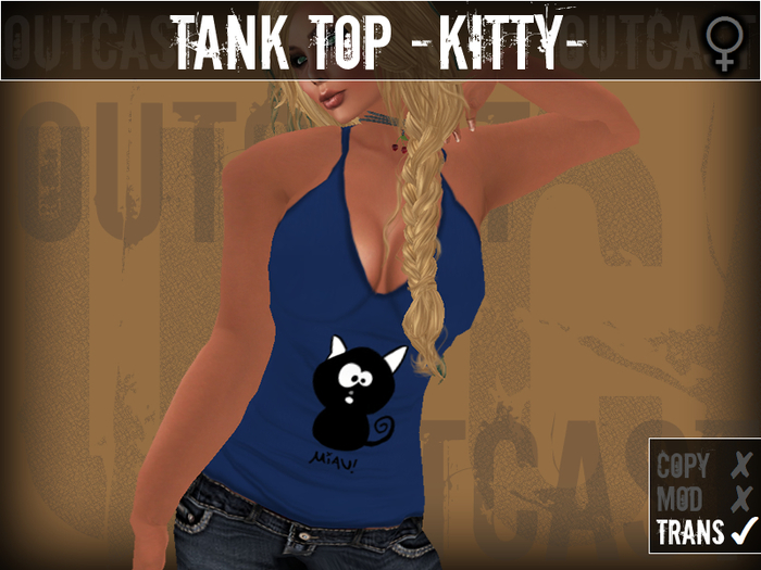 **OC** TankTop Kitty -Blue-