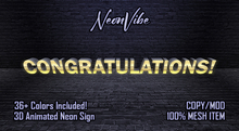 3D Animated Mesh Neon Sign (CONGRATULATIONS!) [A-02]