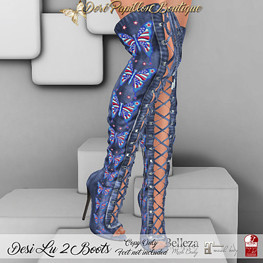 DPB Desi Lu 2 Boots - 4th of July Jeans *Maitreya, Slink & Belleza*