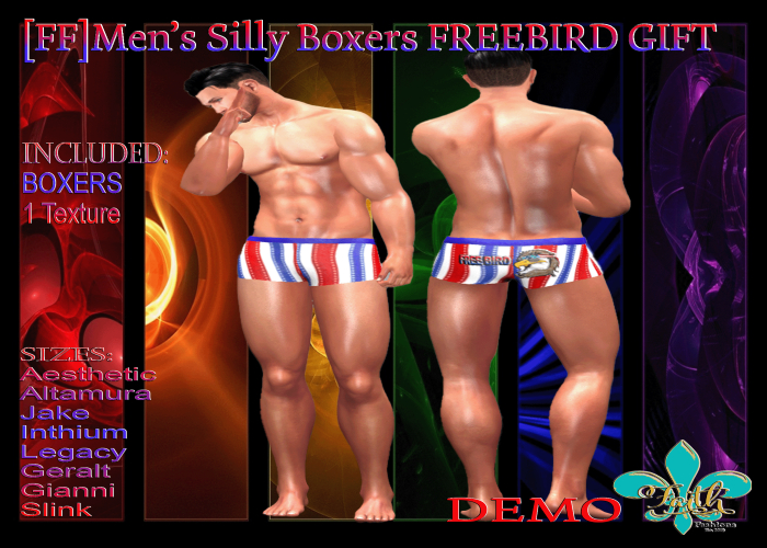 [FF]Men's Silly Boxers Freebird Gift DEMO-Delivery HUD ADD/OPEN