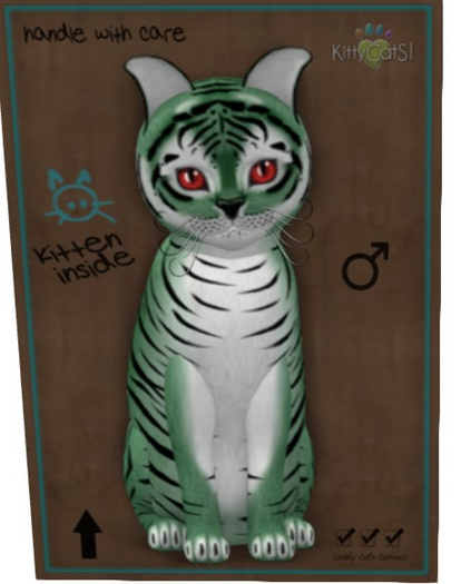 KittyCatS Box - Tiger! - Dusky Green 9T-M