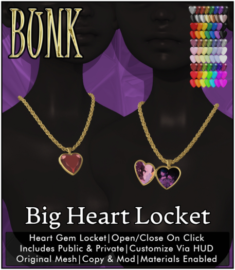 Bunk. Big Heart Locket (FATPACK)