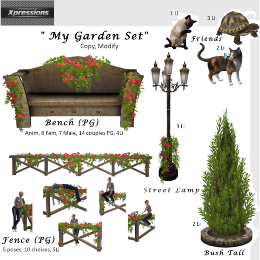 [Xprs] - My Garden Set - Complete Set 5pcs