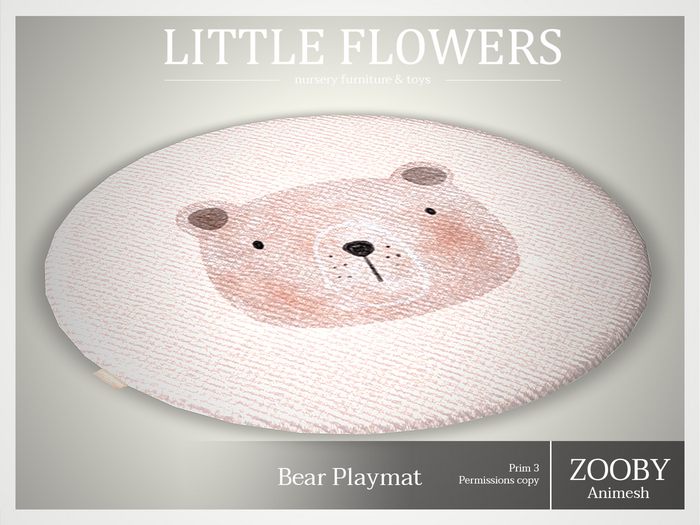EV Little Flowers Bear Playmat ZOOBY