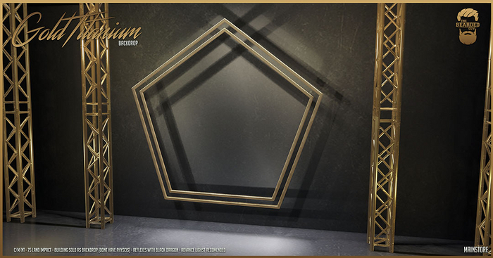 Gold Tianium Backdrop - The Bearded Guy