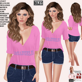 TUCKED TSHIRT&SHORTS,MESH BODY
