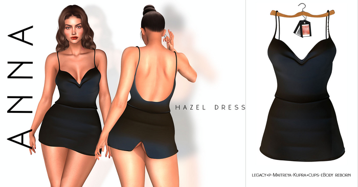 ANNA-HAZEL DRESS-BLACK