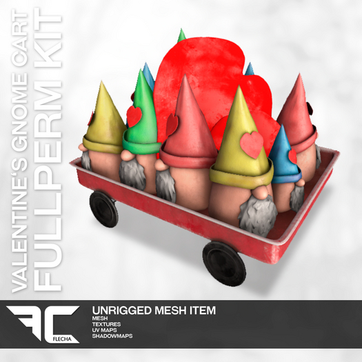 FLECHA Valentine's gnome cart fullperm