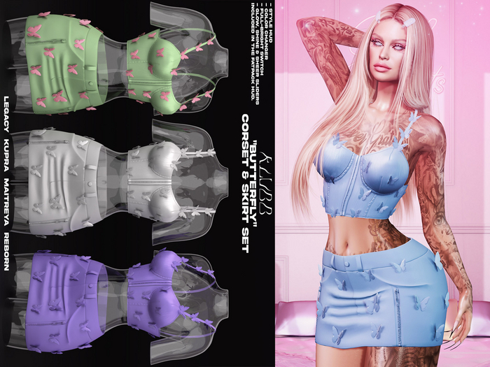 #KLUBB "Butterfly" Corset [Crystal Meth]