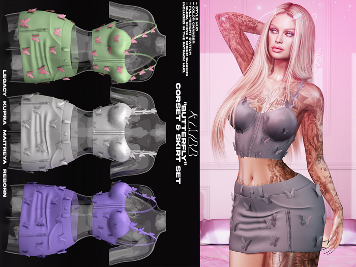 #KLUBB "Butterfly" Skirt [Razor Blade]