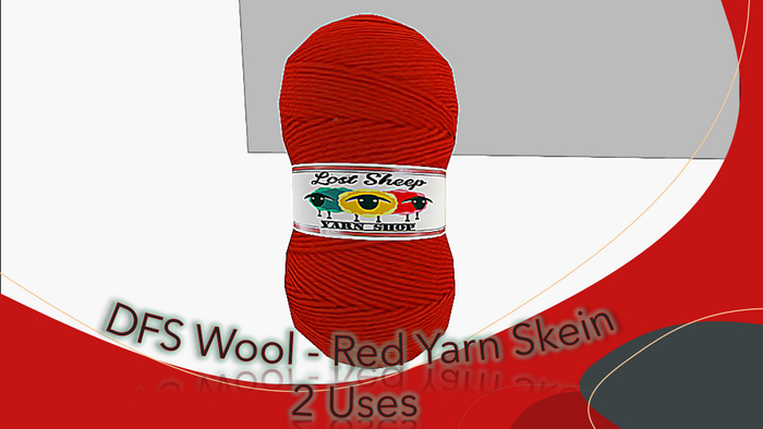 [5] DFS Wool - Red Yarn Skein