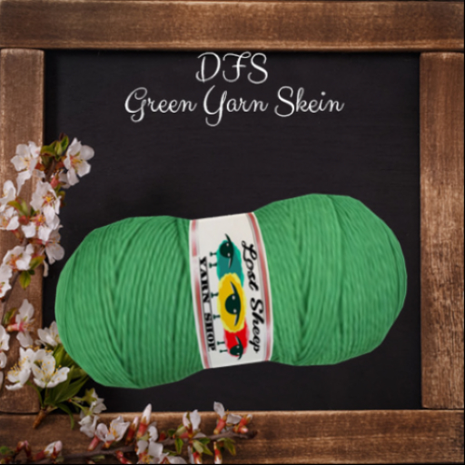 [5] DFS Wool - Green Yarn Skein