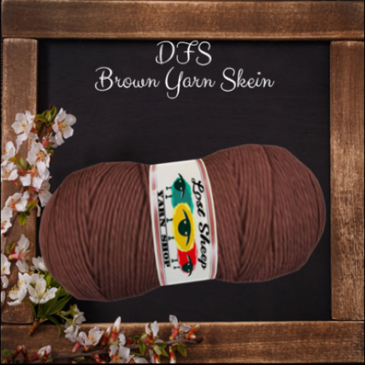 [5] DFS Wool - Brown Yarn Skein