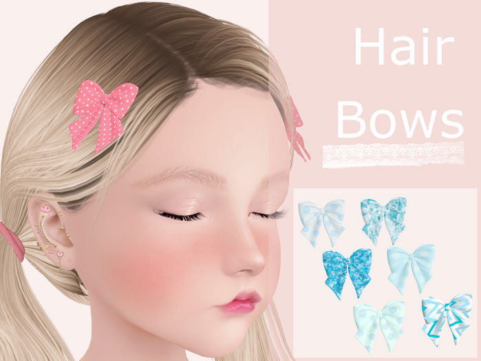 BLUE Cutie hair bows