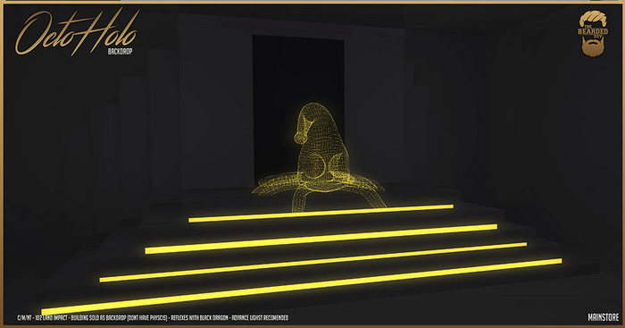 Octo Holo Gold Backdrop - The Bearded Guy