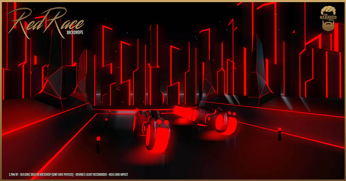Red Race Backdrop - The Bearded Guy