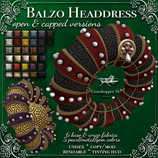 Grasshopper St Balzo Headdress