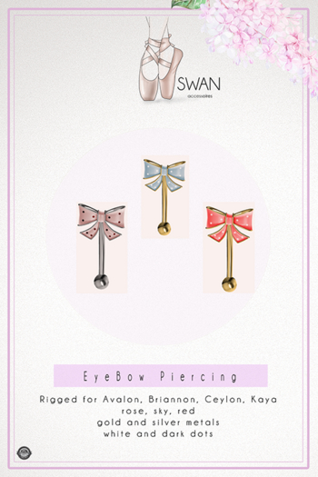 Swan EyeBow Piercing Pack 2 [ABC]