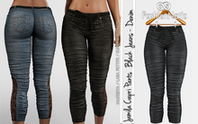 Jamila Capri Pants Black Jeans - Denim - Maitreya Lara, Lara Petite, Kupra Original, Legacy - FashionNatic