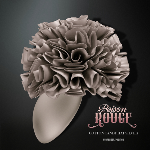 POISON ROUGE Cotton Candy Hat - Silver