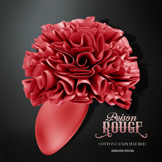 POISON ROUGE Cotton Candy Hat - Red