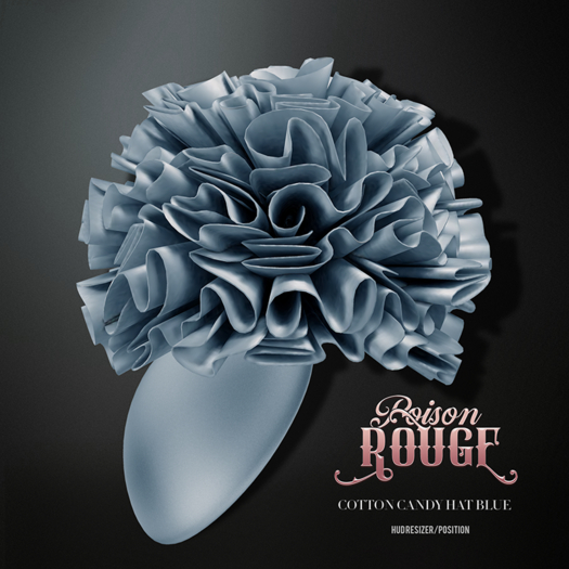 POISON ROUGE Cotton Candy Hat - Blue