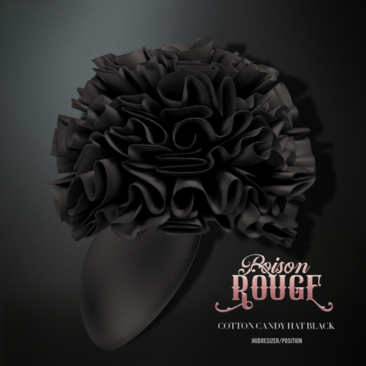 POISON ROUGE Cotton Candy Hat - Black