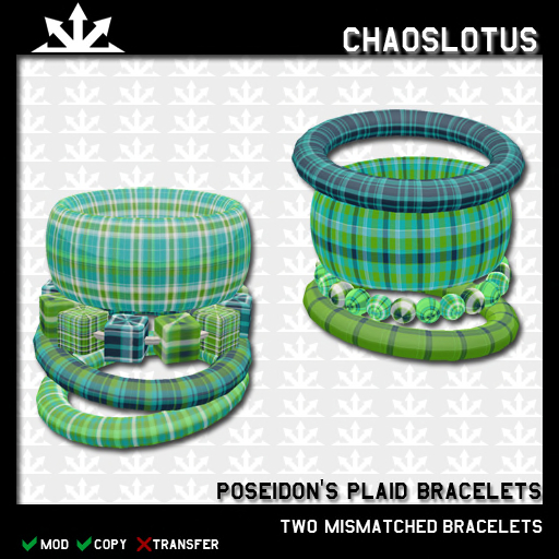~CL~ Poseidon's Plaid Bracelets
