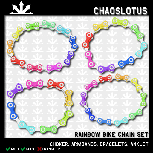 ~CL~ Rainbow Bike Chain Set