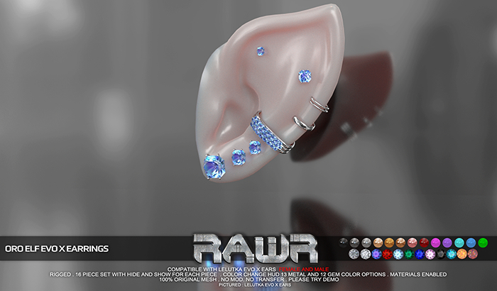 RAWR! Oro ELF EvoX Earrings  (add me)