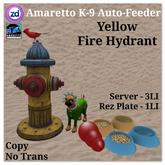 *ZD* Amaretto K-9 Auto-Feeder - Yellow Fire Hydrant