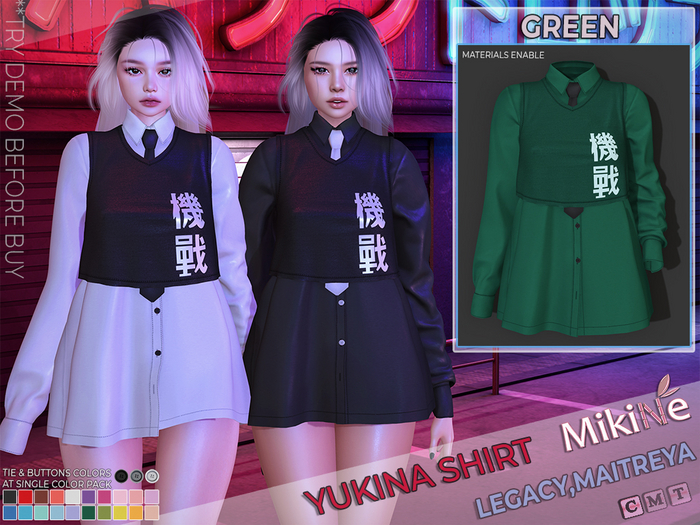 -MikiNe- Yukina shirt-Green