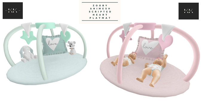 {KK} Zooby Animesh ~ Heart Playmat